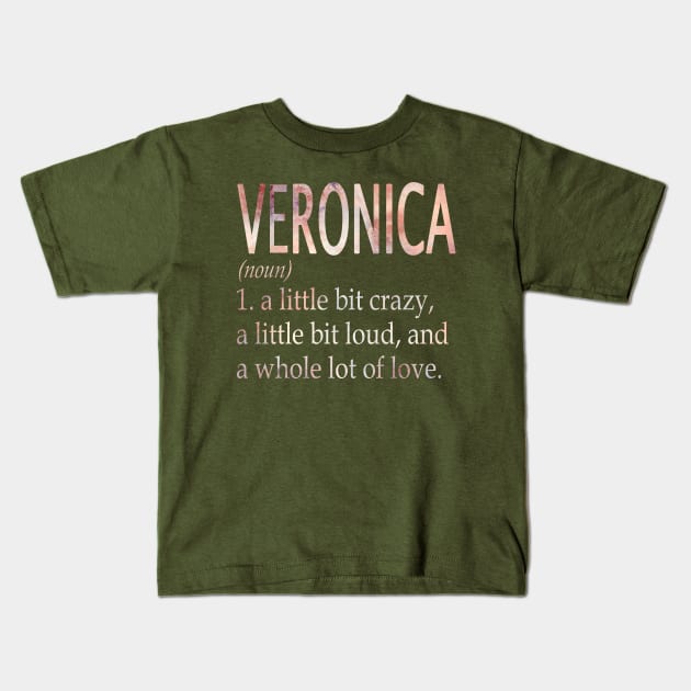 Veronica Girl Name Definition Kids T-Shirt by ThanhNga